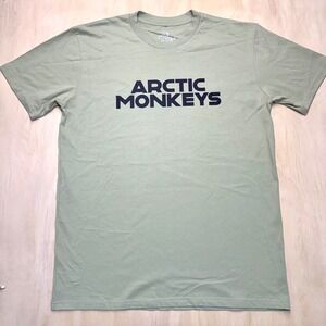 Arctic Monkeys North American Tour 2023 T Shirt Large Green Band Tee NWOT